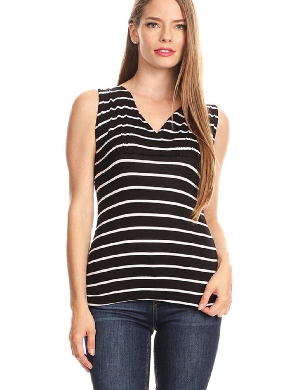 Stripe Sleeveless Top